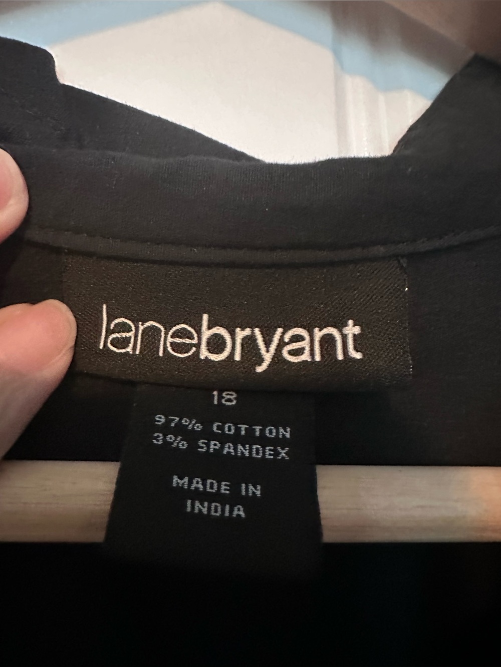 Lane Bryant Black Stretch Button Front Career Blouse Long Sleeve - Picture 3 of 5